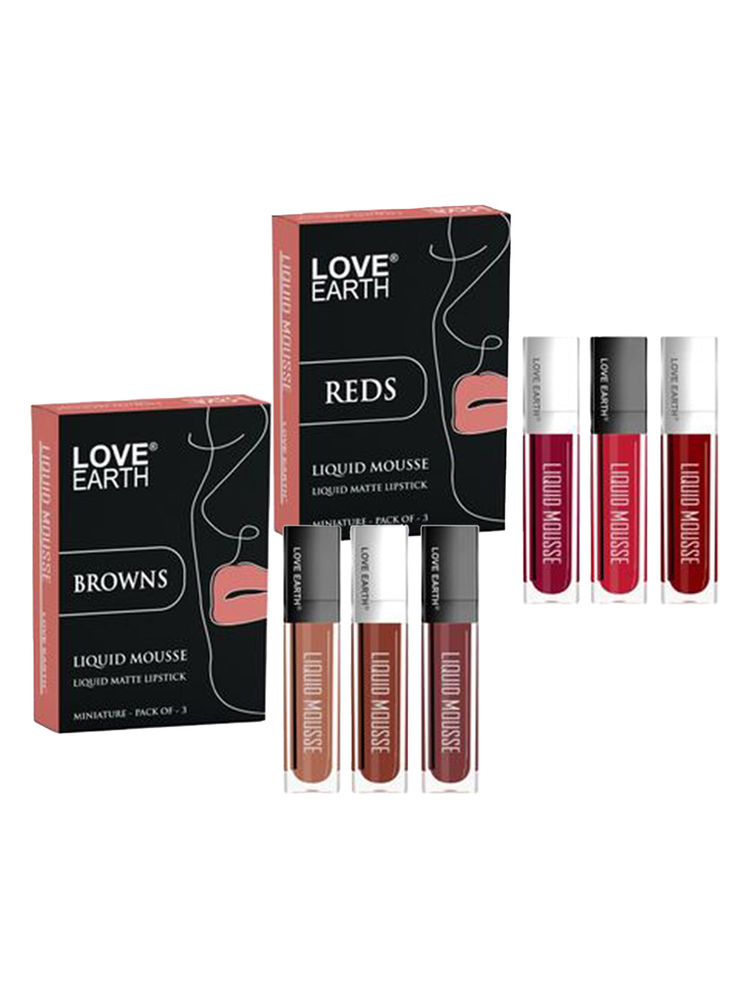 Love Earth Liquid Lipstick Combo - Browns & Reds Collection-picture-12