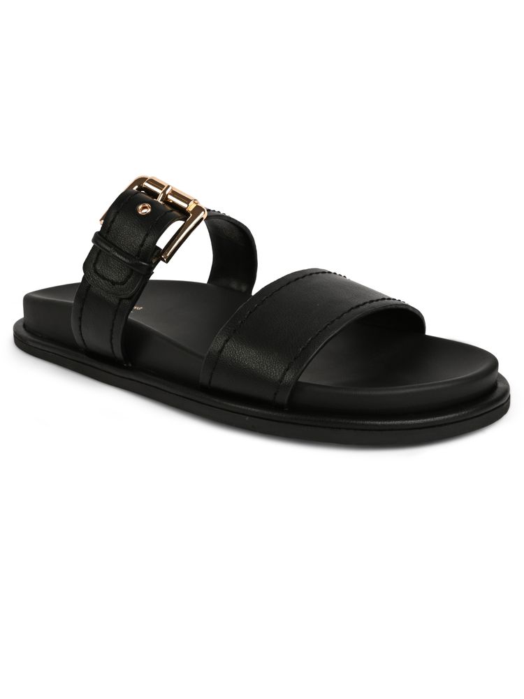 Call It Spring Black Round Toe Sandals-image-3