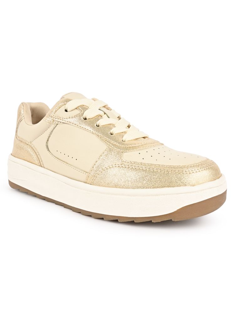 Call It Spring Gold Round Toe Sneakers-picture-20
