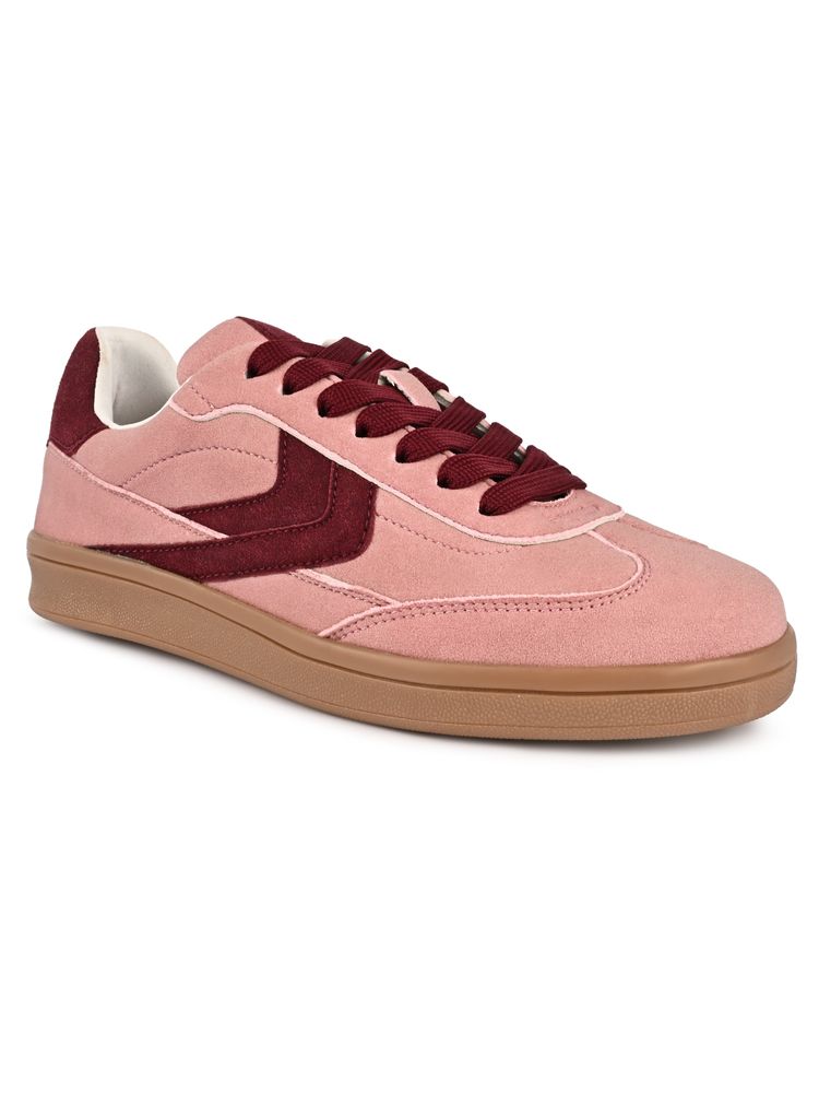Call It Spring Pink Round Toe Sneakers-image-28