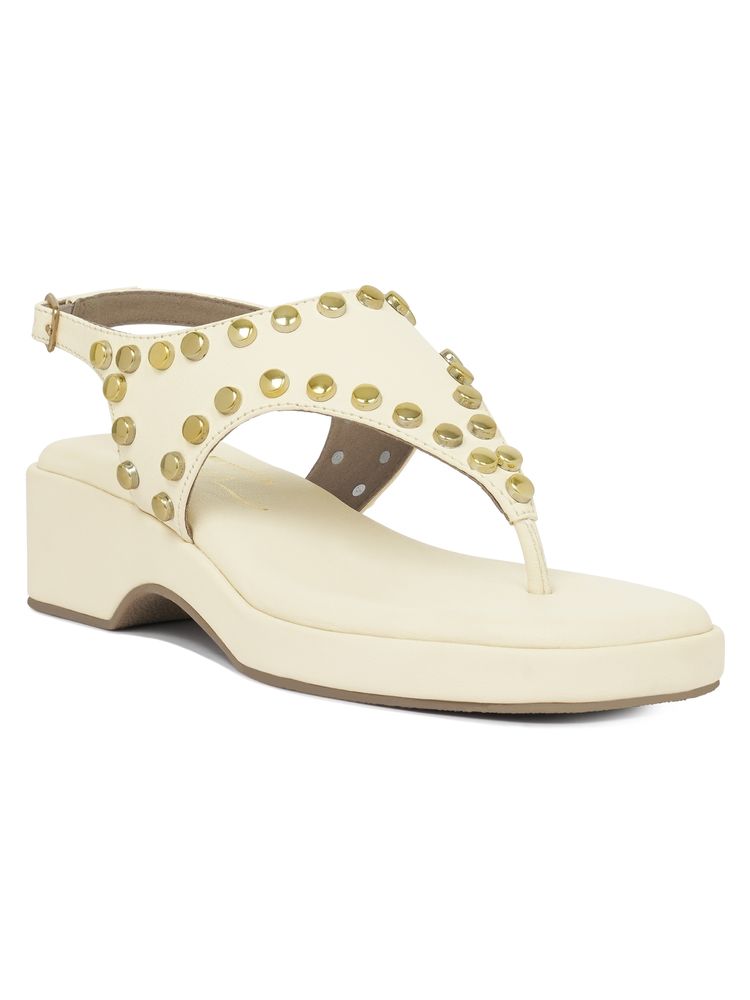 London Rag Beige Square Toe Wedge Heels-image-28