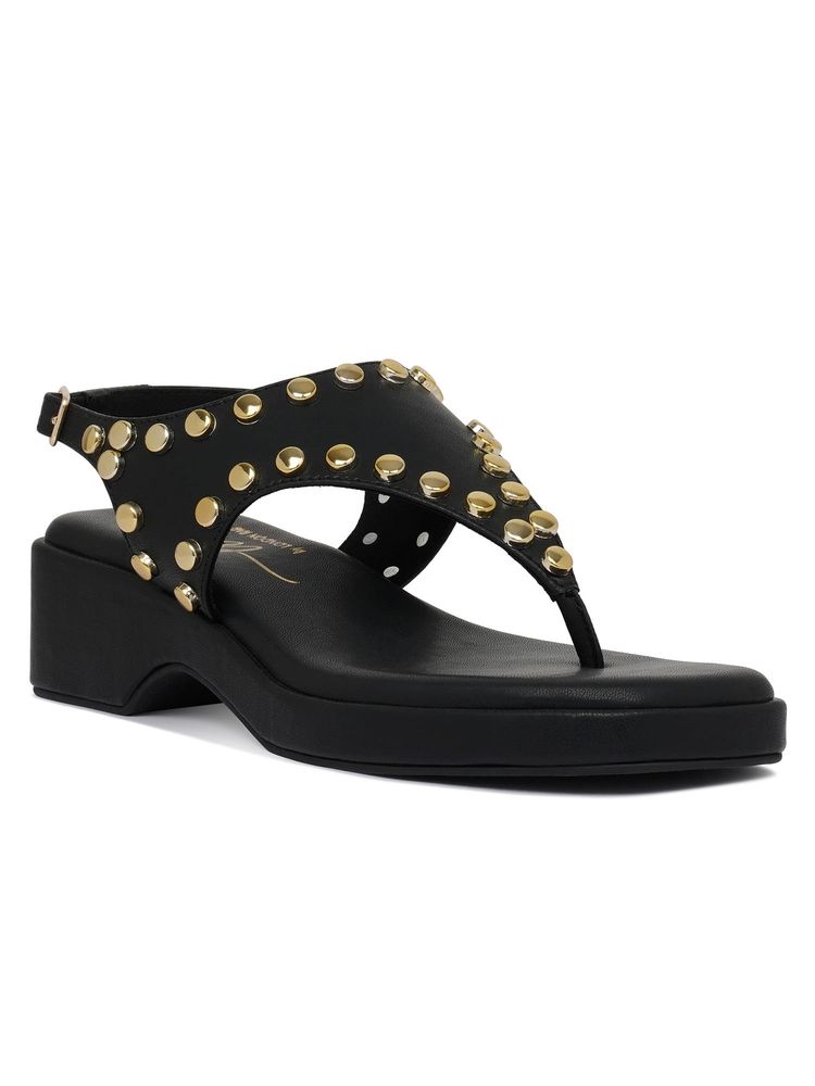London Rag Black Square Toe Wedge Heels-picture-15