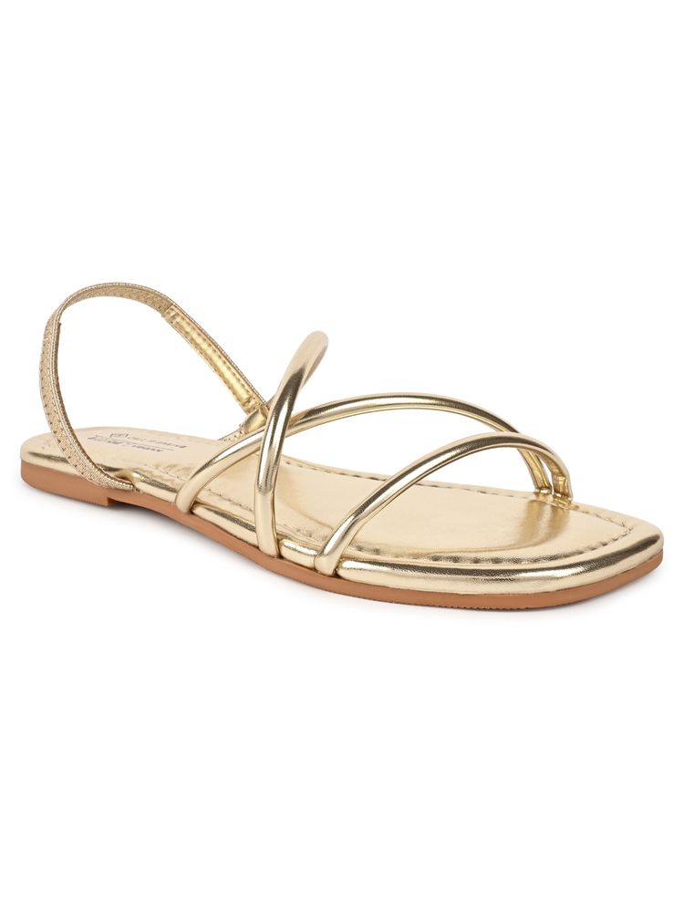Call It Spring Gold Square Toe Flats-picture-24