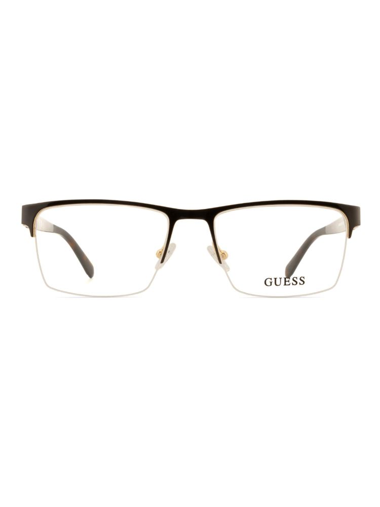 guess fashion Guess Men Metal Half Rim Rectangle Black Eyeglass Frame (53)-picture-24