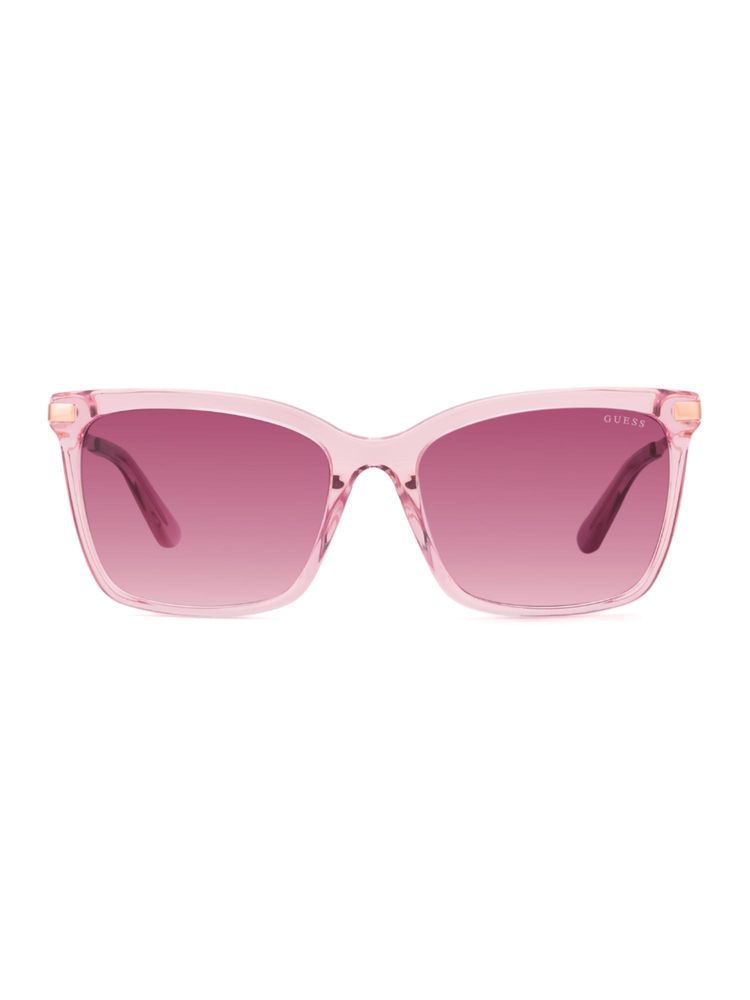 Guess Women Full UV Protected Acetate Full Rim Square Pink Lens Sunglasses (53)-image-14