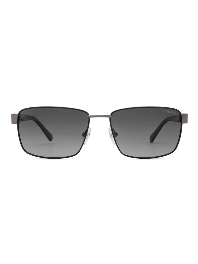 guess fashion Guess Men Full UV Protected Metal Full Rim Rectangle Grey Lens Sunglasses (57)-picture-22
