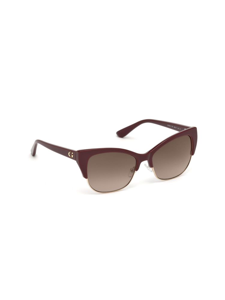 guess women full uv protected metal full rim square brown lens sunglasses (56)