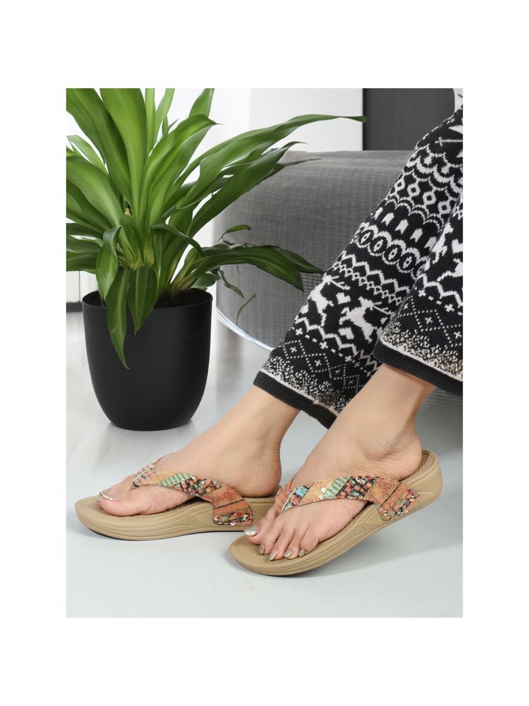 Carlton London Multi Slip-On Women Flip flops