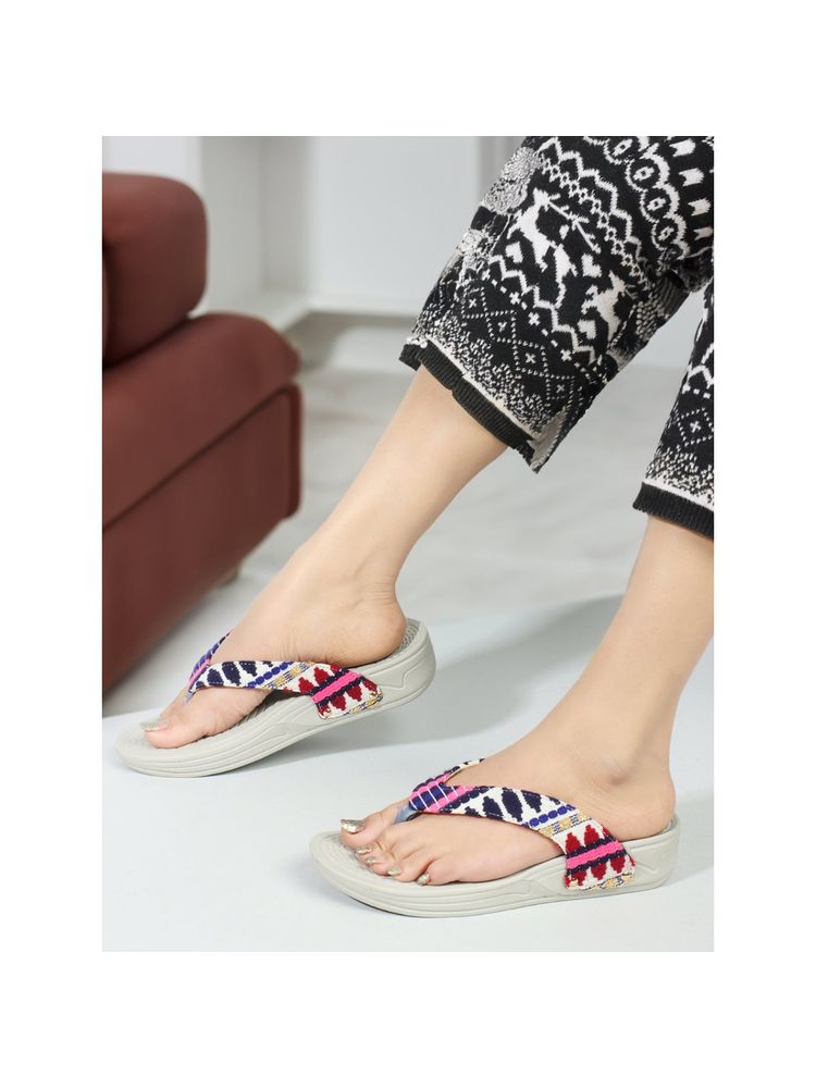 Carlton London Purple Slip-On Women Flip flops