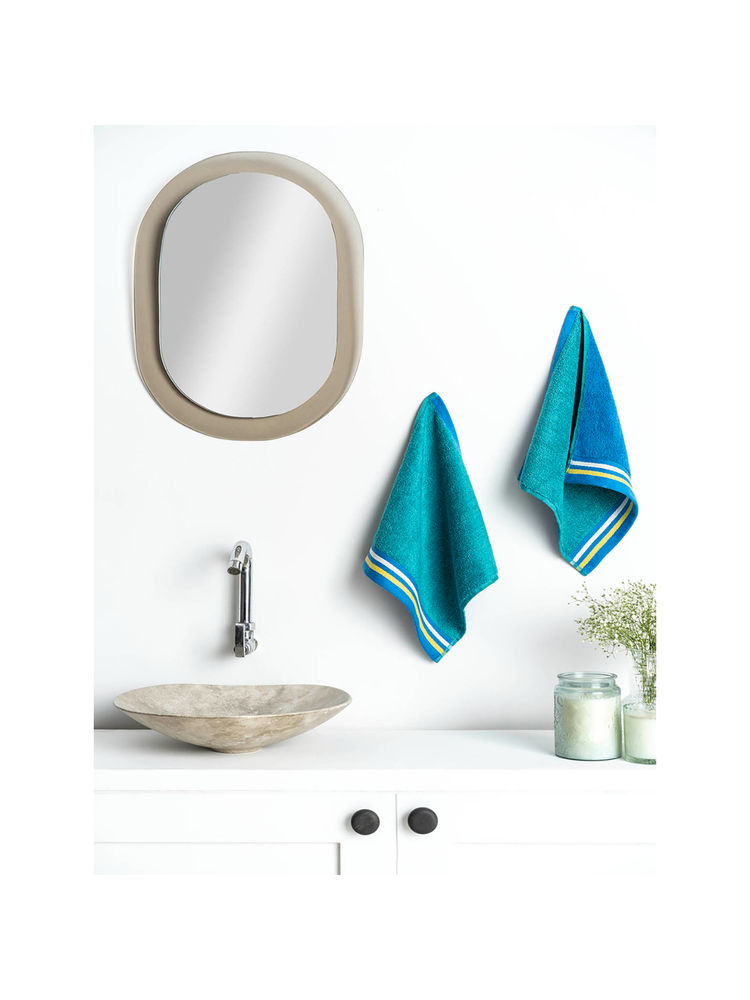 Ddecor Live Beautiful Blue Reversible Cotton 500 GSM Face Towel - Pack of 2 (M)-picture-17
