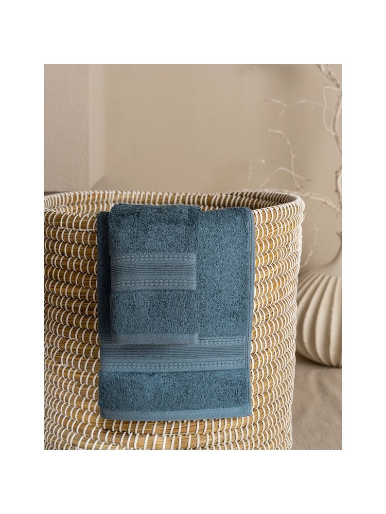 Ddecor Live Beautiful Teal Ecofriendly 70% Bamboo with 650 GSM Hand Towel (M)-picture-17