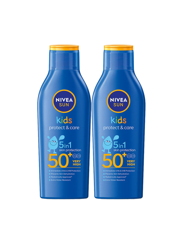 NIVEA Sun Protect & Care Sunscreen For Kids - SPF 50+ - Pack Of 2