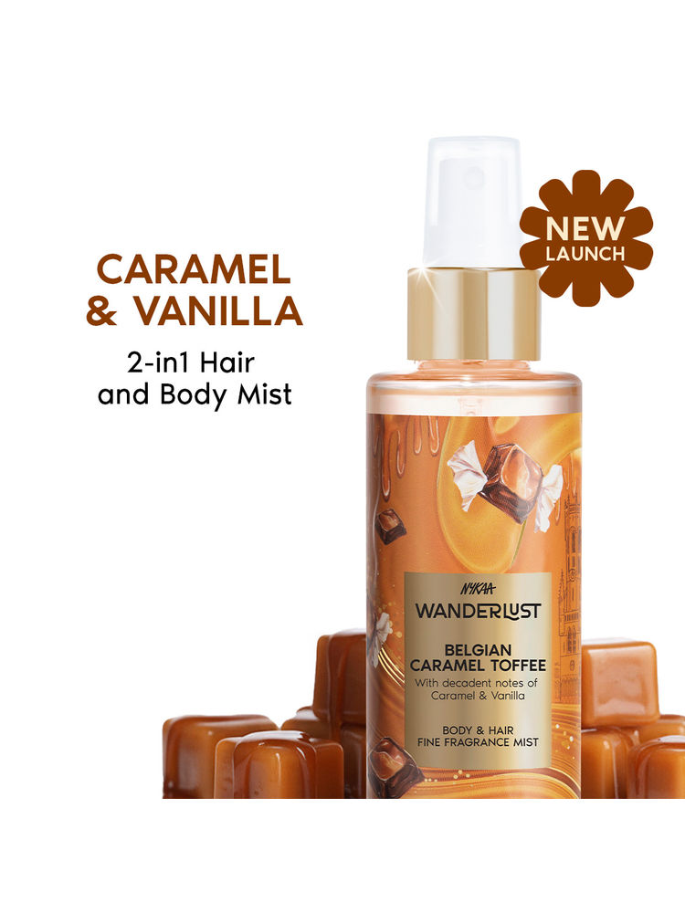 Nykaa Wanderlust Belgian Caramel Toffee Body & Hair Perfume Mist Long Lasting Fragrance For Her-picture-18