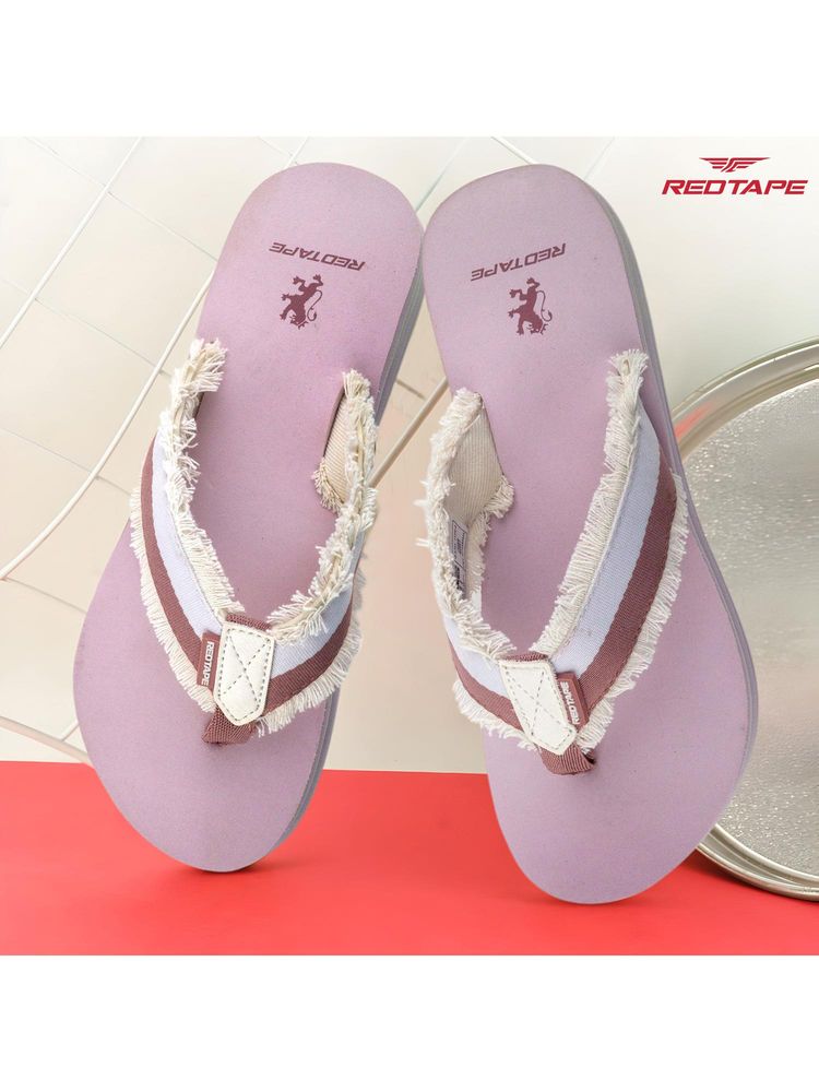 Red Tape Women's Eva Comfort Flip Flop - Lavender-picture-27