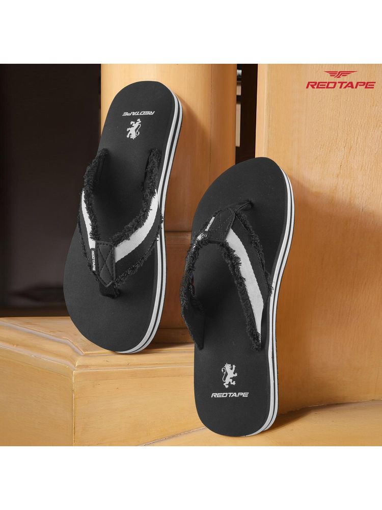 Red Tape Women's Eva Comfort Flip Flop - Black-picture-38