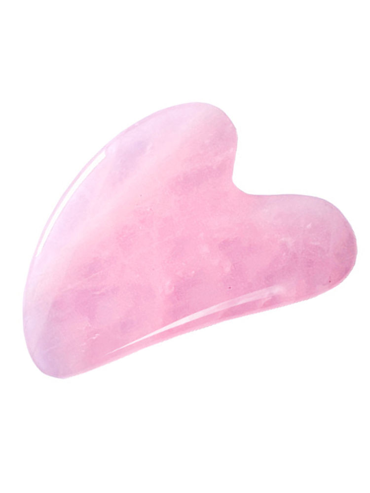 Le Marbelle Rose Quartz Gua Sha Stone Face Massager For Face, Neck Glow & Skin Brightening