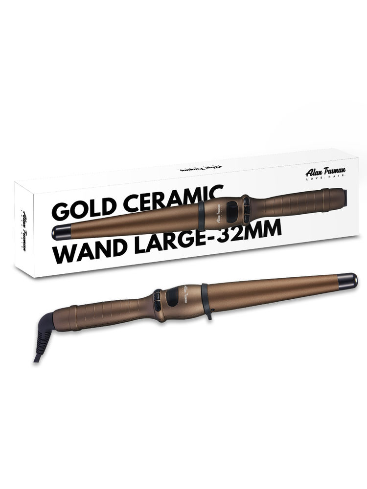 Alan Truman Gold Large Conical Ceramic Curling Wand (32-19mm)-image-5