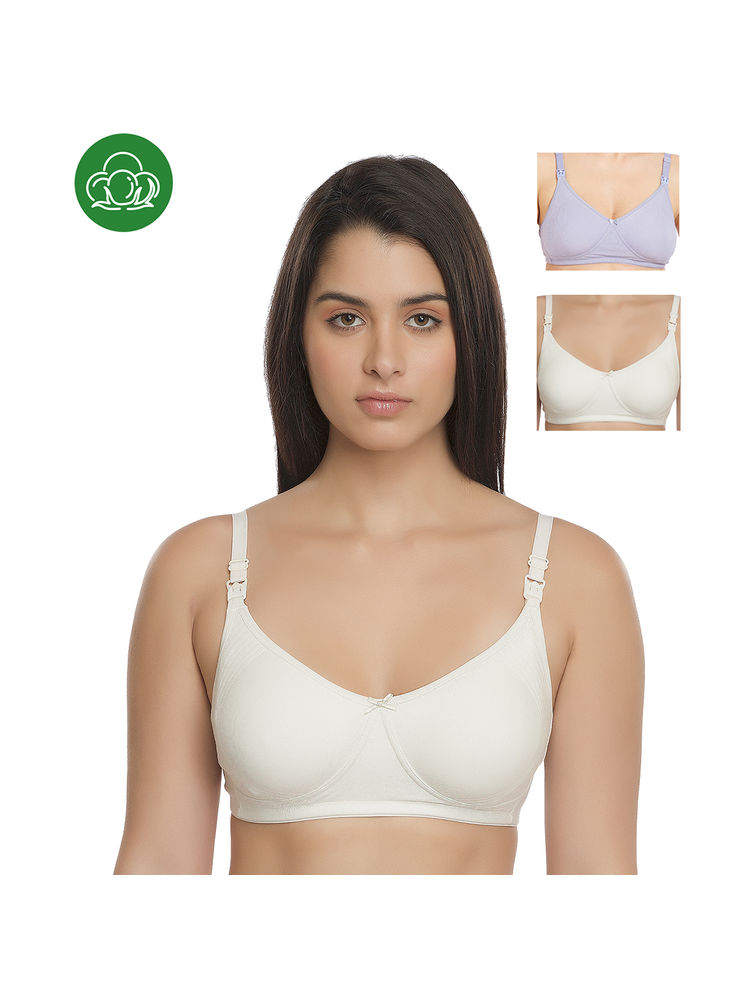 Inner Sense Women's Full Cup Nursing Bra Pack of 3 - Multi-Color-picture-33