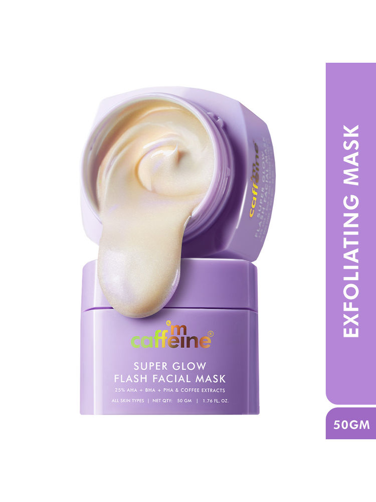 mCaffeine Super Glow Flash Facial 25% AHA+BHA+PHA Face Mask-image-11