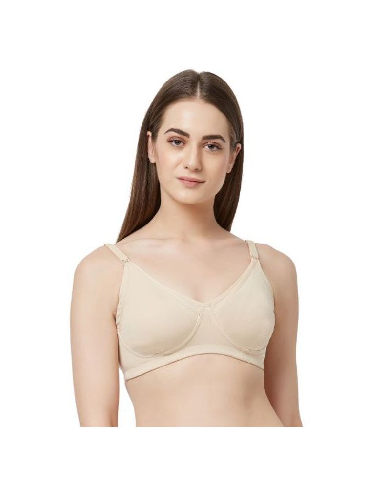 SOIE Women'S Non-Padded Non-Wired Maternity Bra - Nude