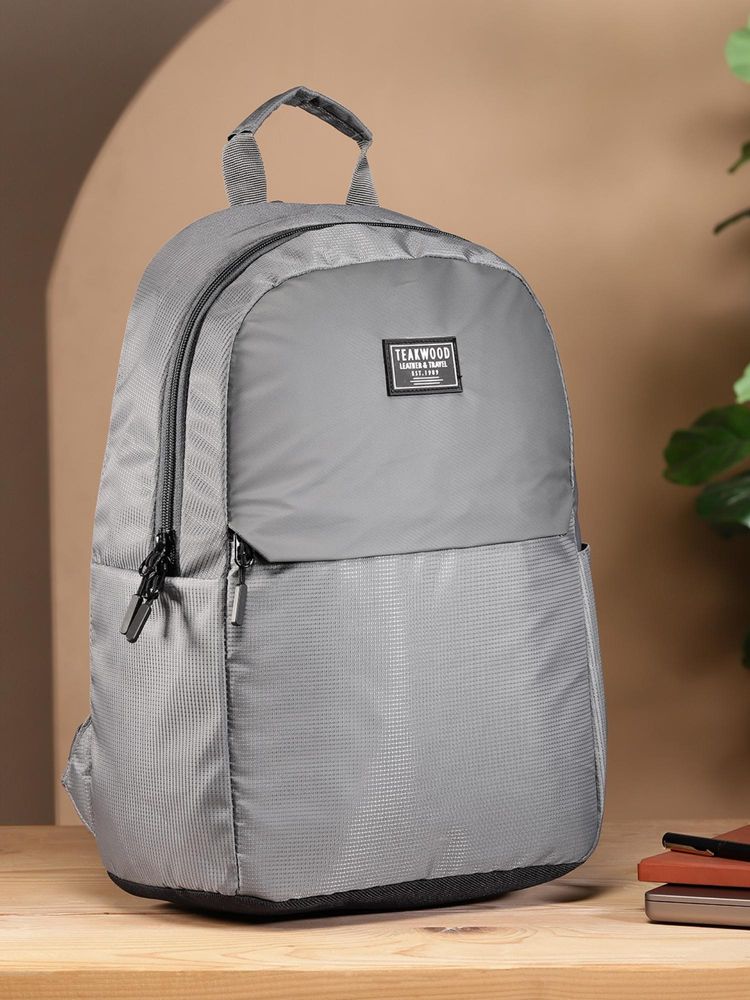 Teakwood Unisex Grey 15 Inch Laptop Backpack-picture-28