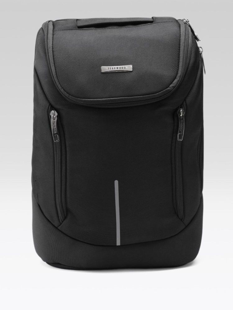 Teakwood Unisex Black Solid Backpack-picture-14