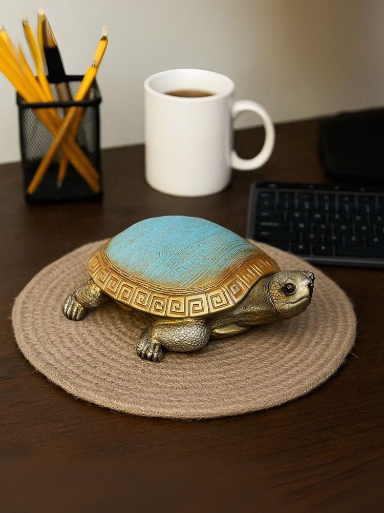 Smokey Cocktail Harmony Shell Turtle Decor-Blue (L)-image-1