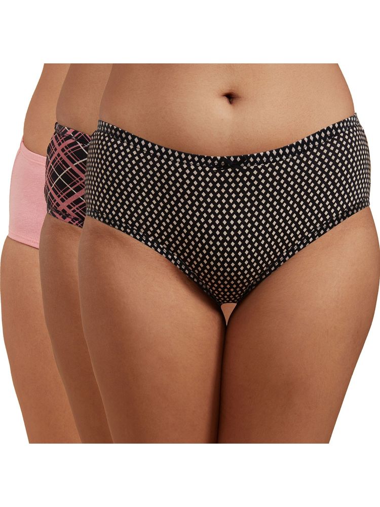 Nykd by Nykaa Hipster Panty With Covered Elastic-nyp100-assortment 4 Multi-Color (Pack of 3)-image-29