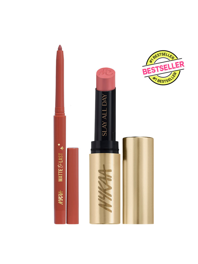 Nykaa Cosmetics Matte to Last Bestseller Long Lasting Lipstick & Lip Liner Combo - Bombae-picture-21