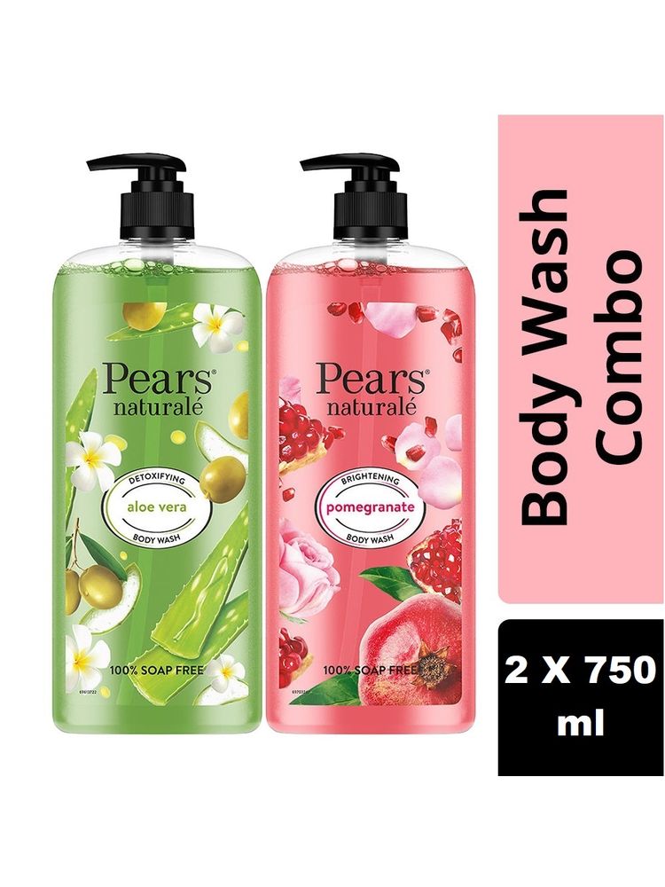 Pears Naturale Detoxifying Aloevera + Brightening Pomegranate Bodywash Combo-image-20