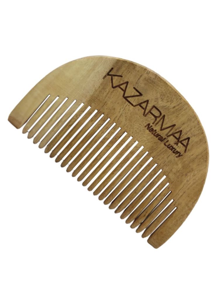 Kazarmaa Pocket Comb Natural Neem Wood Beard Comb-picture-11