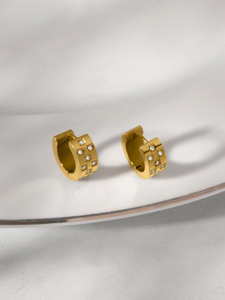 Palmonas White Wide Band Hoop Earrings-picture-14