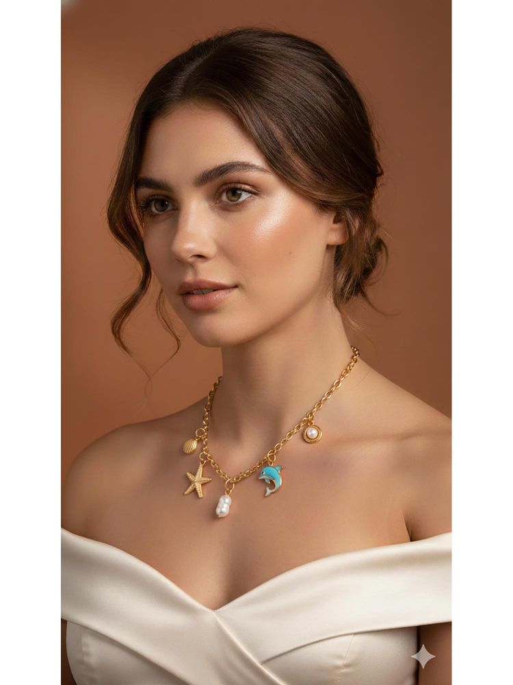 Kraft Smiths Multi-Color Elegant Ocean Charm Necklace