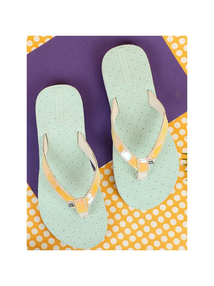 Carlton London Mint Women Embellished Sequined Flipflops-picture-23