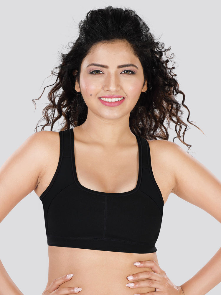 Dermawear SB-1101 Padded Non-Wired Sports Bra - Black-picture-17