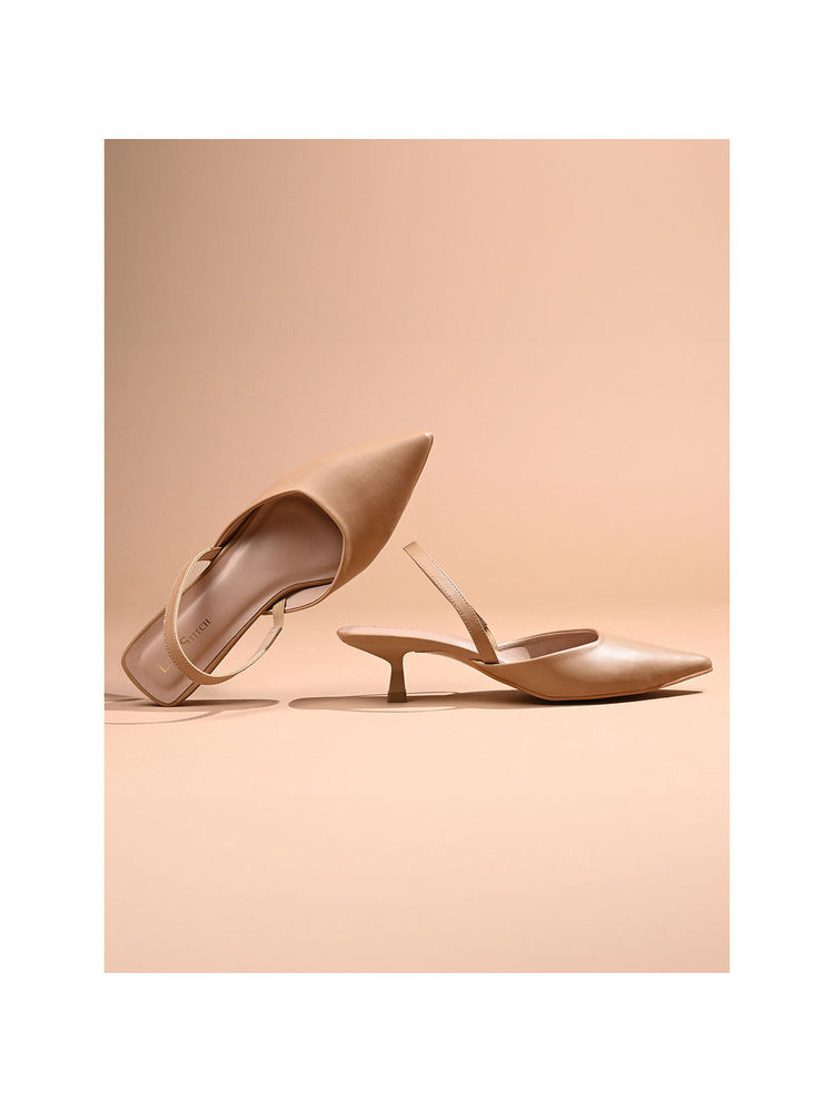 Louis Stitch Women Chikoo Brown Pointed Toe Ankle Strap Sandals-picture-41