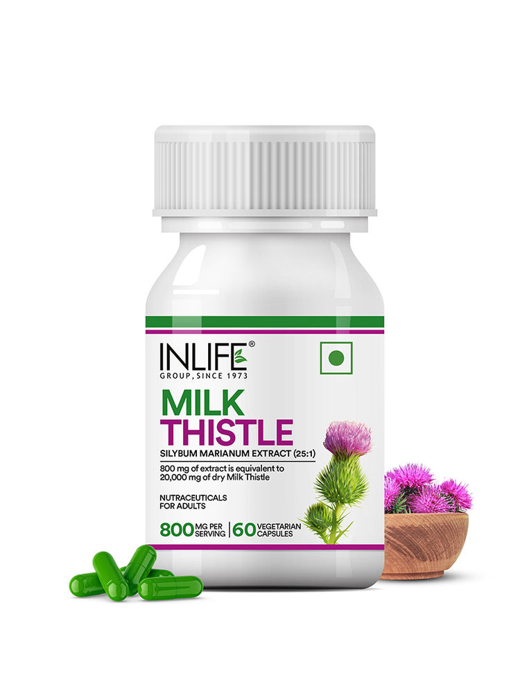 Inlife Milk Thistle Extract 800mg 80% Silymarin Liver Support Supplement Capsules-picture-20