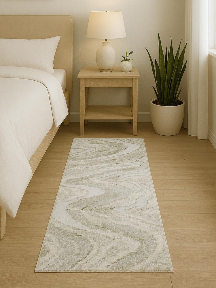 OBSESSIONS Abstract Polyester Bedside Runner Ideal for Bedroom-image-24