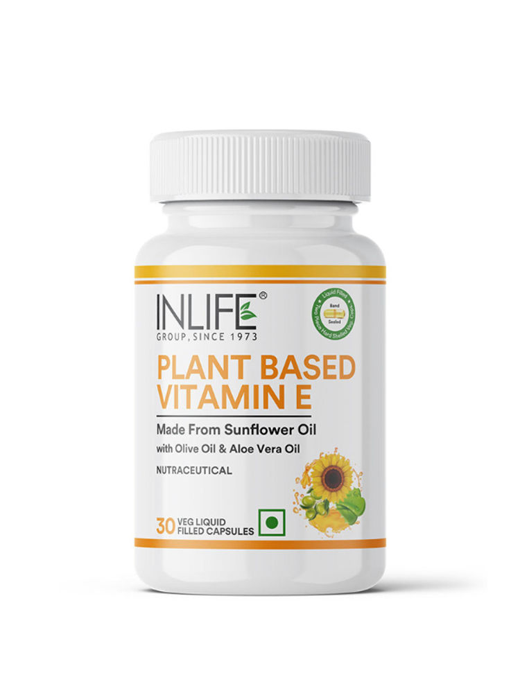 INLIFE Plant Based Natural Vitamin E Capsule for Skin, Face And Hair Oil Capsules-picture-19