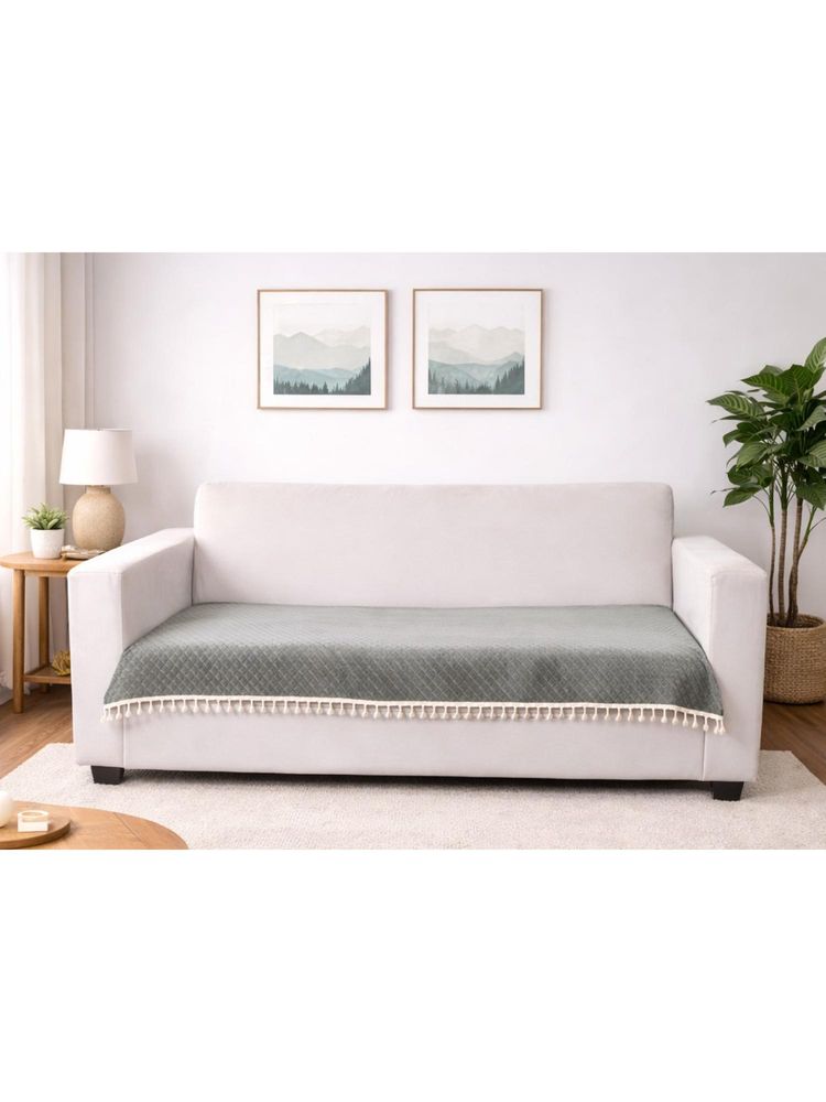 BAJO'S 3 Sitter Tassel Sofa Cover Grey-image-41
