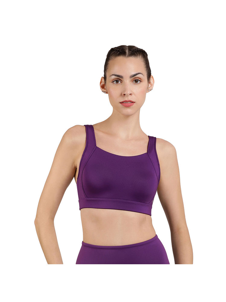 Amante Purple Padded Non-Wired Full Coverage High Impact Energize Active Sports Bra-picture-15