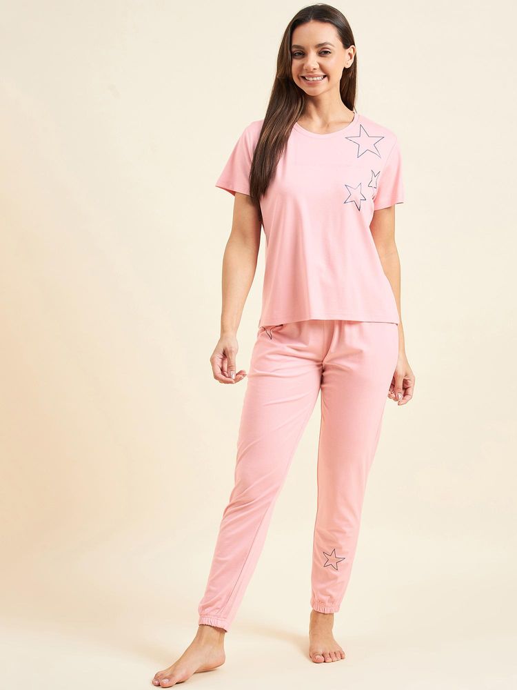 Sweet Dreams Women Printed T-Shirt and Jogger Set-picture-22