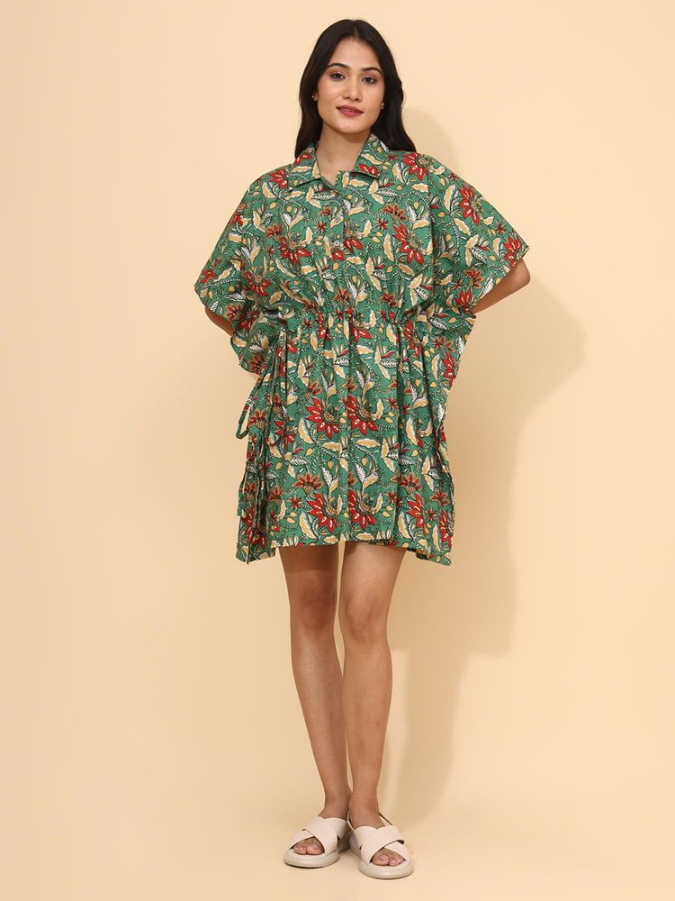 YELLOW BLOOM Verde Bloom Kaftan Dress-picture-17