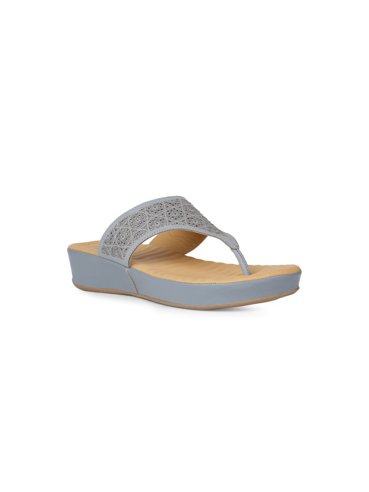 Scholl Women Casual Blue Slip-On Sandals-image-22