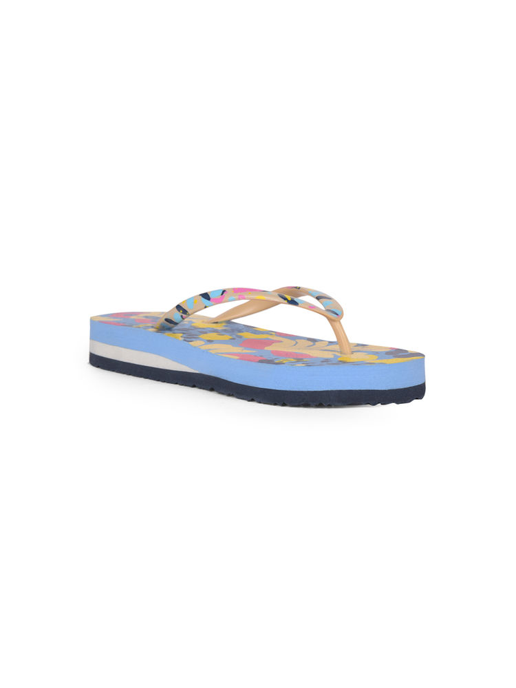 Bata Women Casual Blue Slip-On Flipflops-picture-27