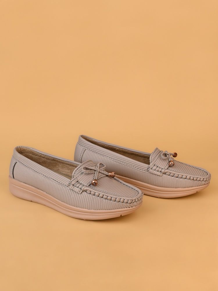 Alberto Torresi Womens Beige Moccasins Stylish Round Toe Slip-On-picture-37