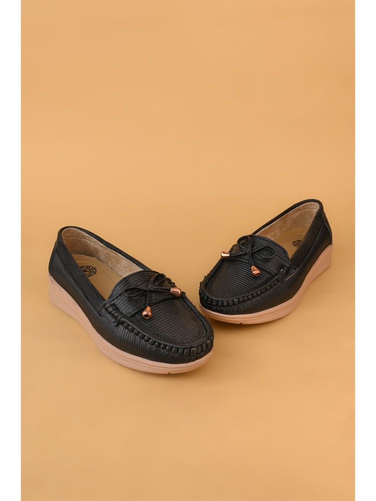 Alberto Torresi Womens Black Moccasins Stylish Round Toe Slip-On-picture-19