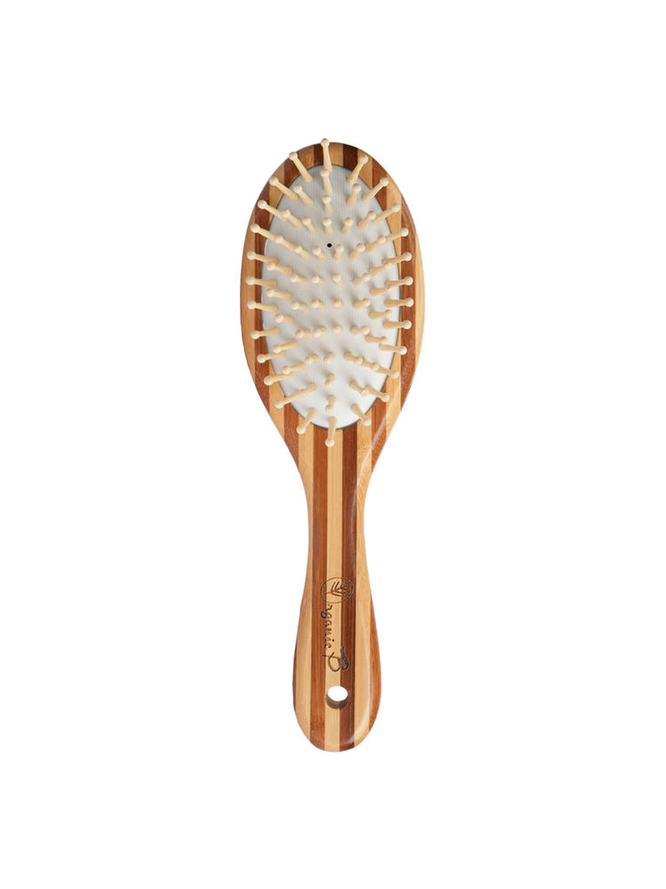 Organic B Oval Paddle Hairbrush Bamboo Stripped Small-picture-16