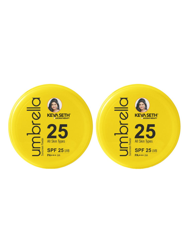 Keya Seth Aromatherapy Umbrella Sunscreen Powder SPF 25 UVB PA+++ UVA - Pack of 2-picture-20