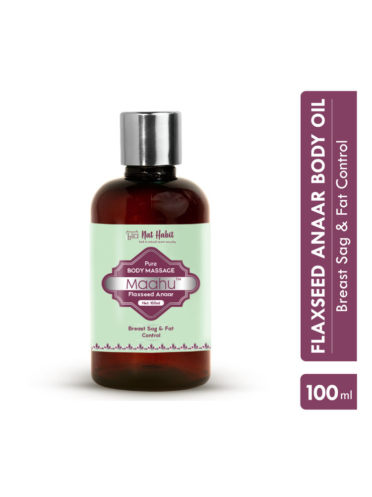 Nat Habit Pure Flaxseed Anaar Maahu Body Massage Oil-picture-49